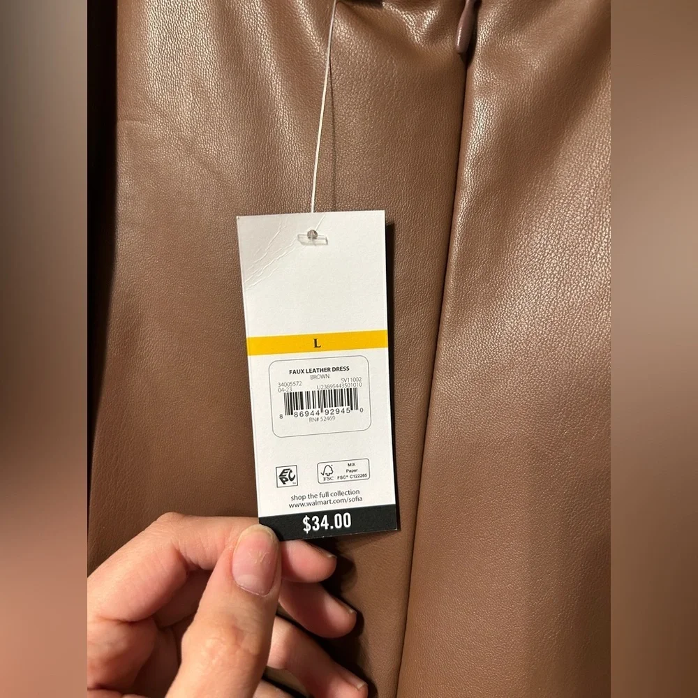 Faux Leather Dresss NWT - Picture 8 of 11